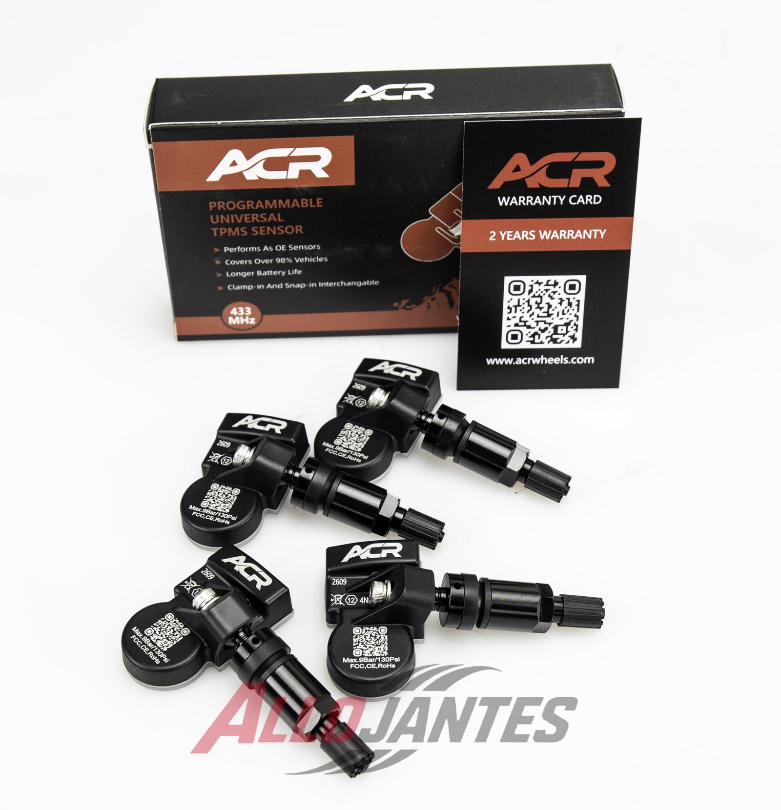 4 Valves TPMS - Noires